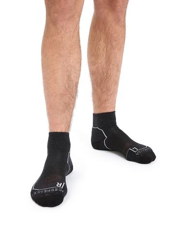 Men's Icebreaker Merino Hike+ Light Mini Socks Jet Heather | CA 1908UZGT